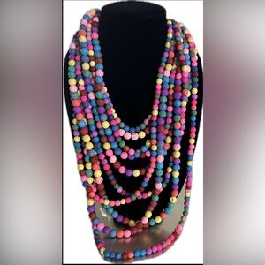 Multicolor Necklace with pink, purple, yellow and more colors